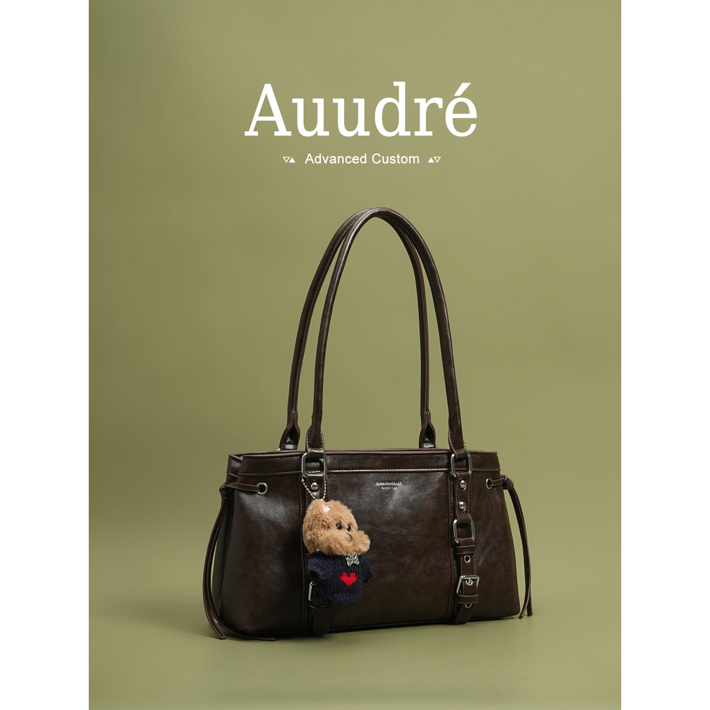 Auure Premium Retro Shoulder Armpit Bag กระเป๋าพร็อพทํางานความจุขนาดใหญ่