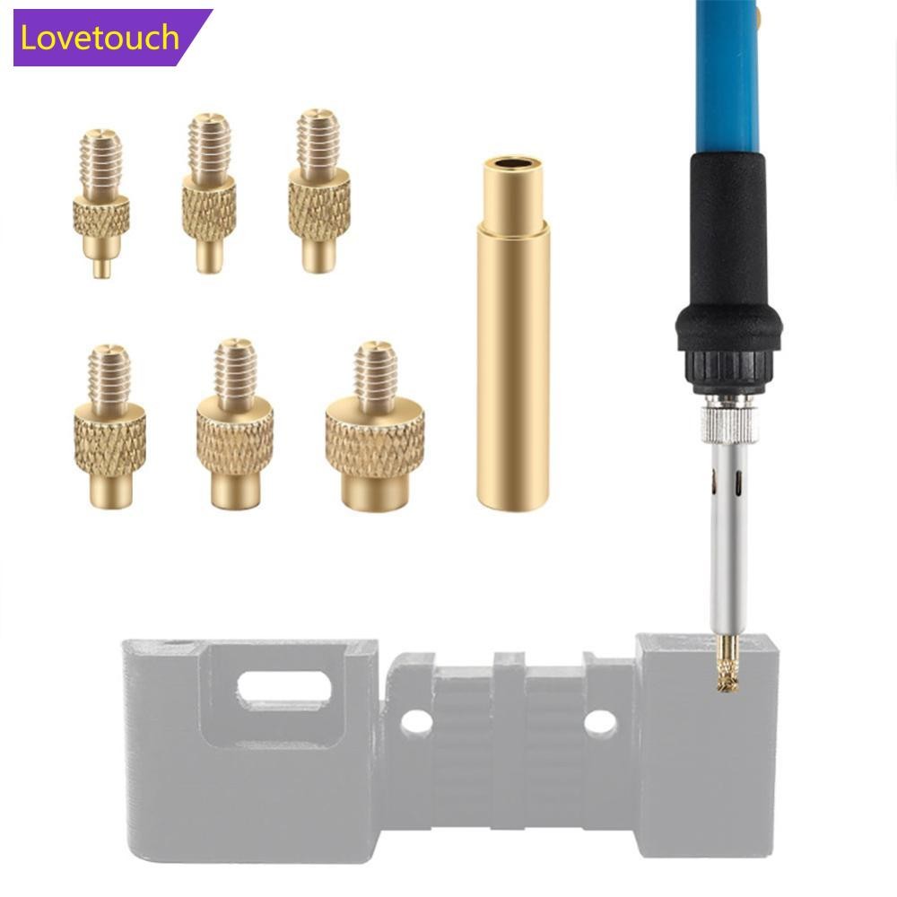 LOVETOUCH ความร้อนแทรก Nut Iron Tip M2 M3 M4 M5 M6 M8 ด้ายทองเหลืองฝังชุดความร้อนแทรกเครื่องมือสําหร