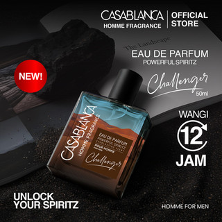 Casablanca Homme Eau De Parfum (EDP) Powerful Spiritz Challenger (Brown) – 50ml Parfum Pria Wangi Tahan Lama