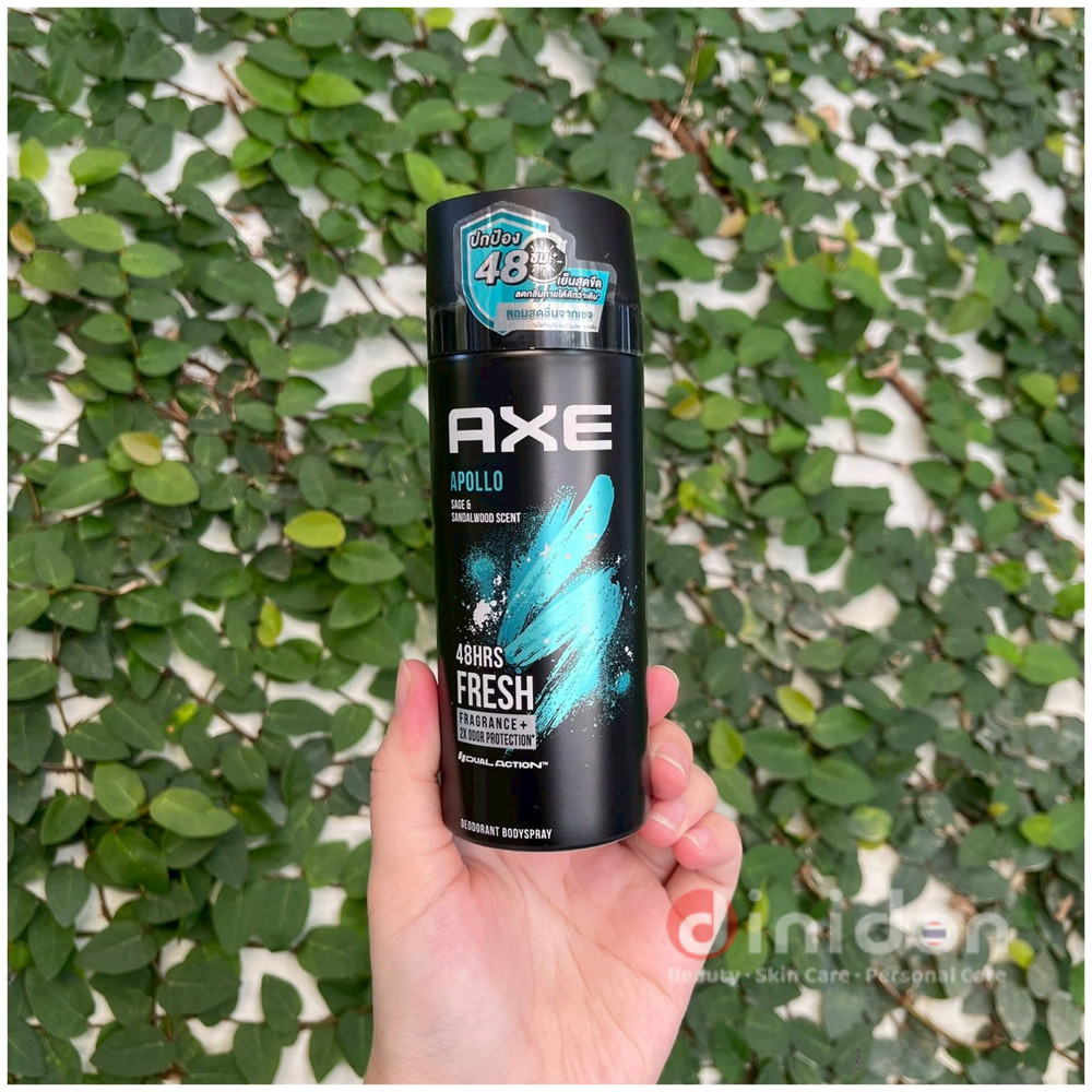 ((dinidon Shop)) AXE Apollo Deodorant Body Spray 135 ml. แอ๊กซ์ สเปรย์ระงับกลิ่นกาย กลิ่นอพอลโล่ 135