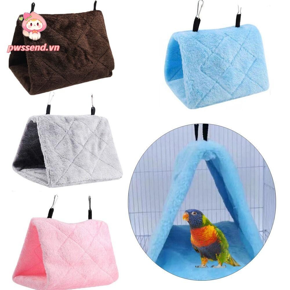 PWSSEND เปลญวนสัตว์เลี้ยง Plush Starling Sleep Happy Hang Cave Bed