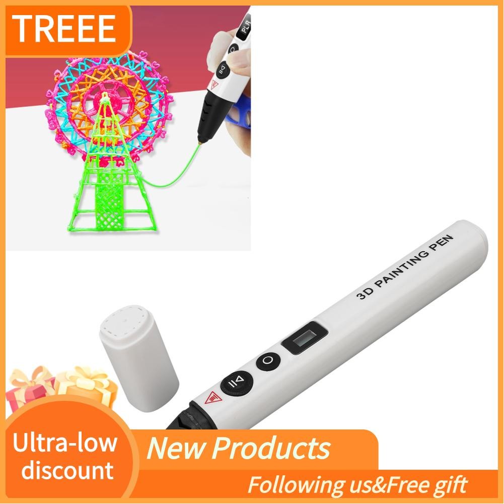 Treee การพิมพ์ 3D ปากกา ตามหลักสรีรศาสตร์ 190-220 ℃ประเภทผู้ถือ C 100 ซม. ความยาวสายเคเบิลอุณหภูมิสูงสำหรับ ABS