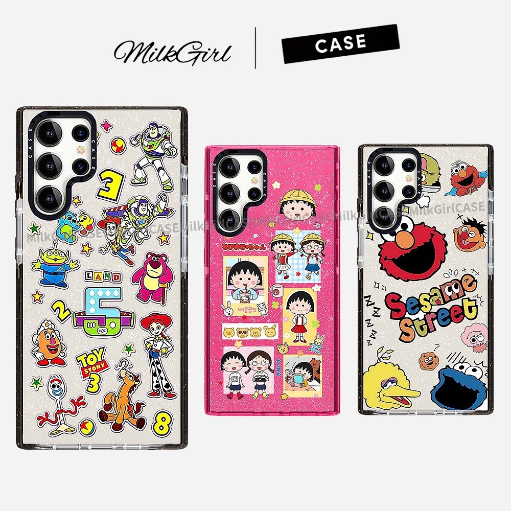 Gitter การ์ตูนแอนิเมชั่น Phone Case For Samsung Galaxy S25 24 23 22 UItra S25 24 Plus กันกระแทกป้องกันปลอกอ่อน