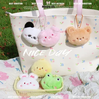 เข็มกลัด เข็มกลัดการ์ตูนกบ หมี น่ารัก ตุ๊กตา กบ แมว และกระต่าย ห้อยกระเป๋า diy เสื้อผ้าและเครื่องประดับ พวงกุญแจสัตว์การ