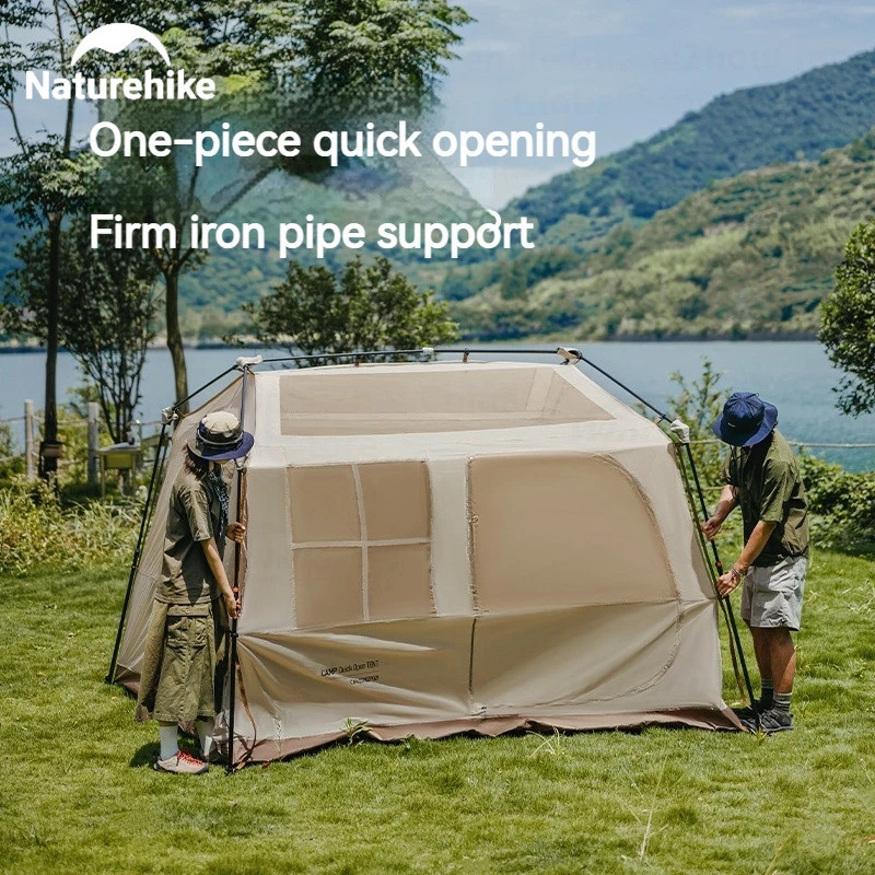 ปรับออกแบบได้ Naturehike Village 6.0 One Touch เต็นท์ Hut เต็นท์อัตโนมัติสําหรับ 4-8 คน Family Campi
