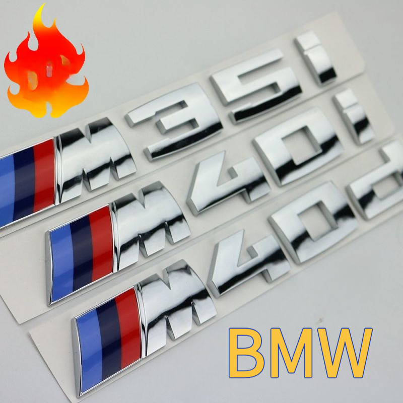 [ฉลาก M ฟรี] BMW X2 X3 X4 X5 ป้ายหางป้ายคํา M35i M40i M40d M50i ดัดแปลงป้ายรถด้านหลัง Displacement ท