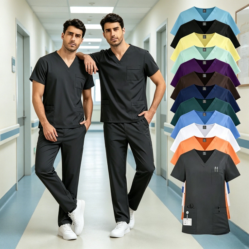Dental Clinic Doctor Workwear Hospital Clinic Attire Mens Scrub Set Pet Grooming Vet