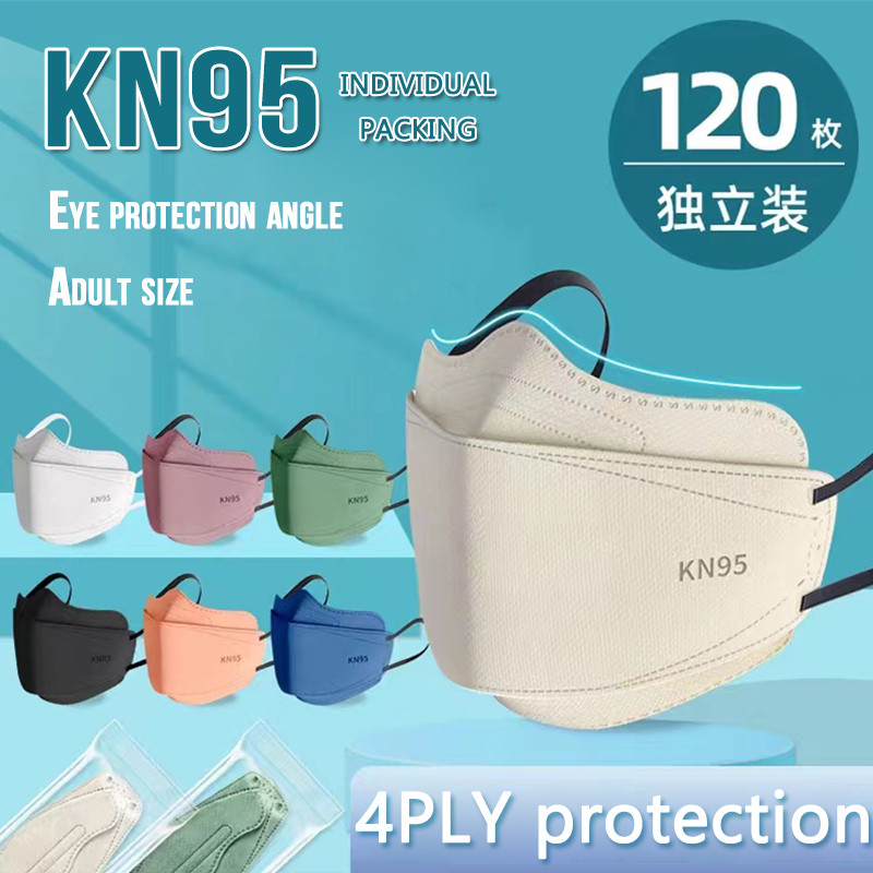 แฟชั่นแบบใช้แล้วทิ้งจากเกาหลี KN95 MASK Earloop หน้ากากสําหรับผู้ใหญ่ 50PCS Earloop KF94 MASK ผสมสี 