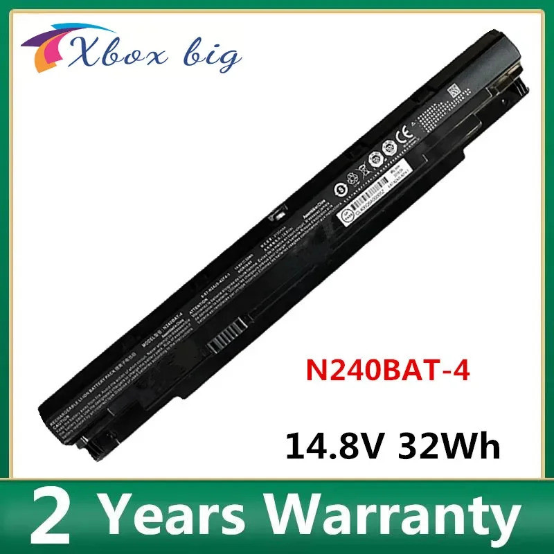 N240BAT-4 แบตเตอรี่แล็ปท็อปสําหรับ CLEVO N250LU N250JU N240BU N240JU สําหรับ Sager Np304 6-87-N24JS4
