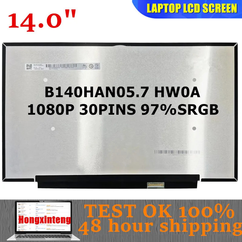 B140HAN05.7 HW0A NE140FHM-N61 N140HCG-GQ2 B140HAN05.8 ใหม่ 14INCH แล็ปท็อปหน้าจอสําหรับ LENOVO X1 คา