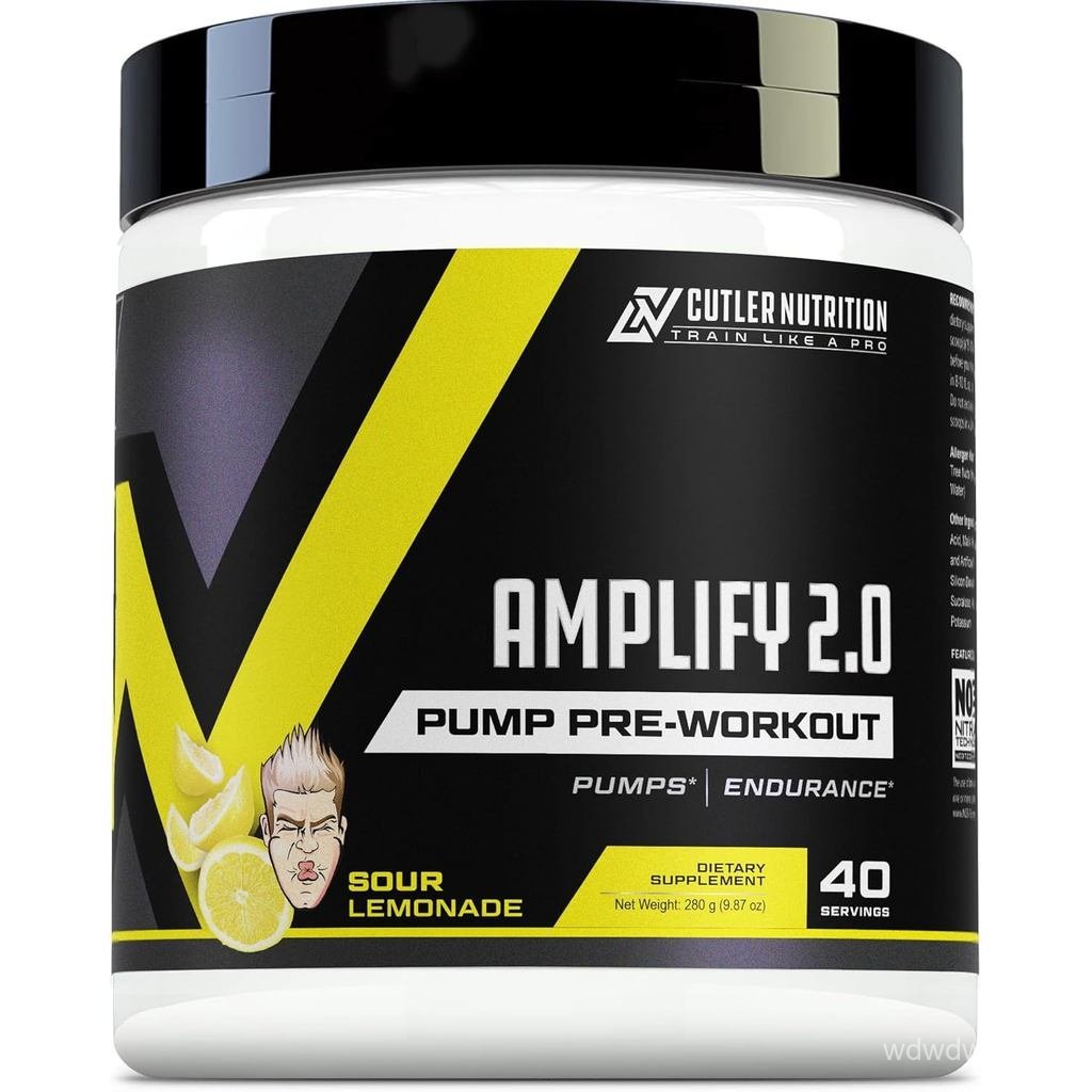Cutler Nutrition Amplify Pump Pre Workout Caffeine Free Nitric Oxide Booster ประกอบด้วย Argiine และ 