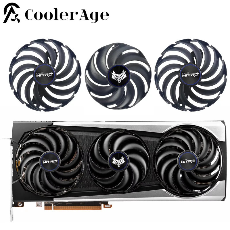 * พัดลมการ์ด 87 มม.FDC10H12D9-C 95 มม.FDC10U12D9-C สําหรับ Sapphire NITRO + AMD Radeon RX 6700 6800 