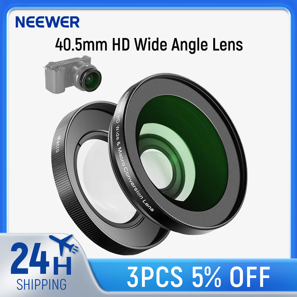 NEEWER 40.5 มม.HD เลนส์มุมกว้างสําหรับ Sony ZV-1F ZV-E10 A5000 A6000,2 ใน 1 18 มม.มุมกว้าง & 10x อะแ