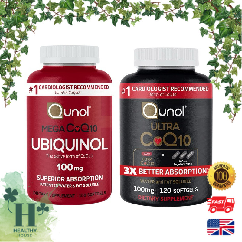พร้อมส่ง Qunol Mega CoQ10 Ubiquinol 100 mg & Ultra CoQ10 100mg 3x Better Absorption เพิ่มการดูดซึม