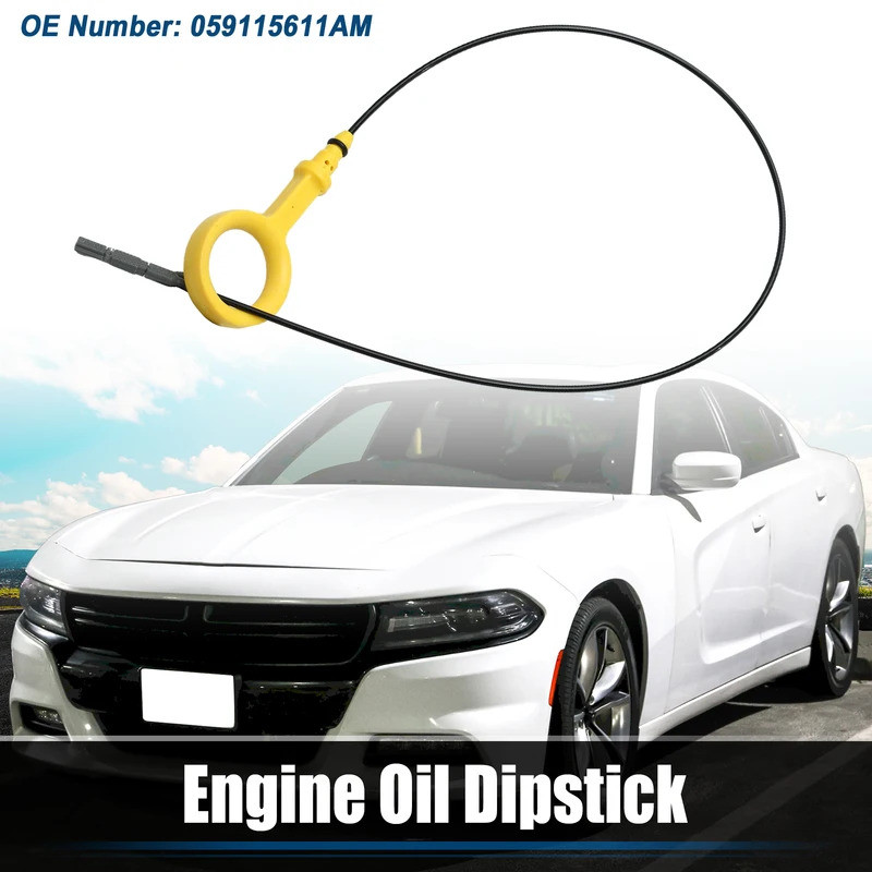 X Autohaux Car Engine Oil Fluid Level Dipstick 059115611AM สําหรับ Audi Q7 TDI Prestige 3.0L V6 - ดี