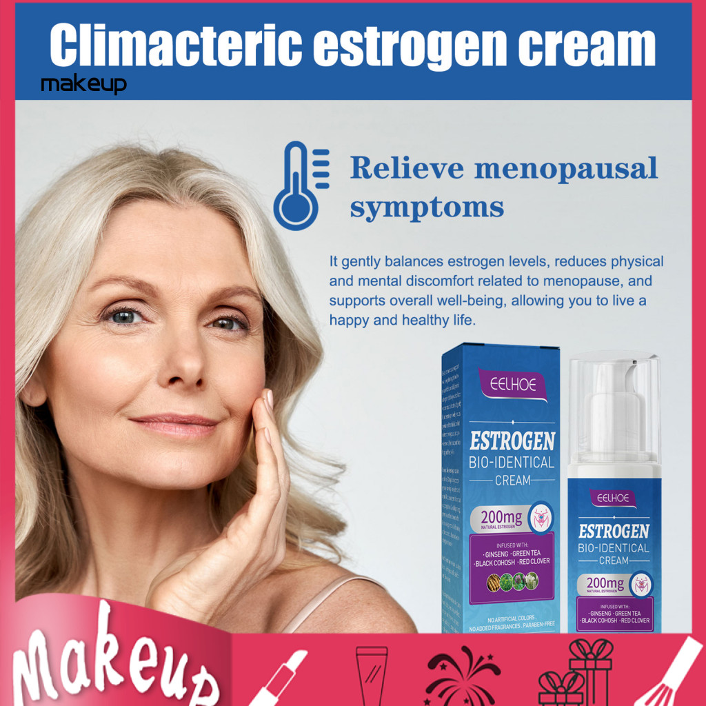[MK]100ml Progesterone Cream ส่งเสริมการดูดซึมไม่ระคายเคืองบรรเทาอาการคัน Balance Hormone ระดับ Boos