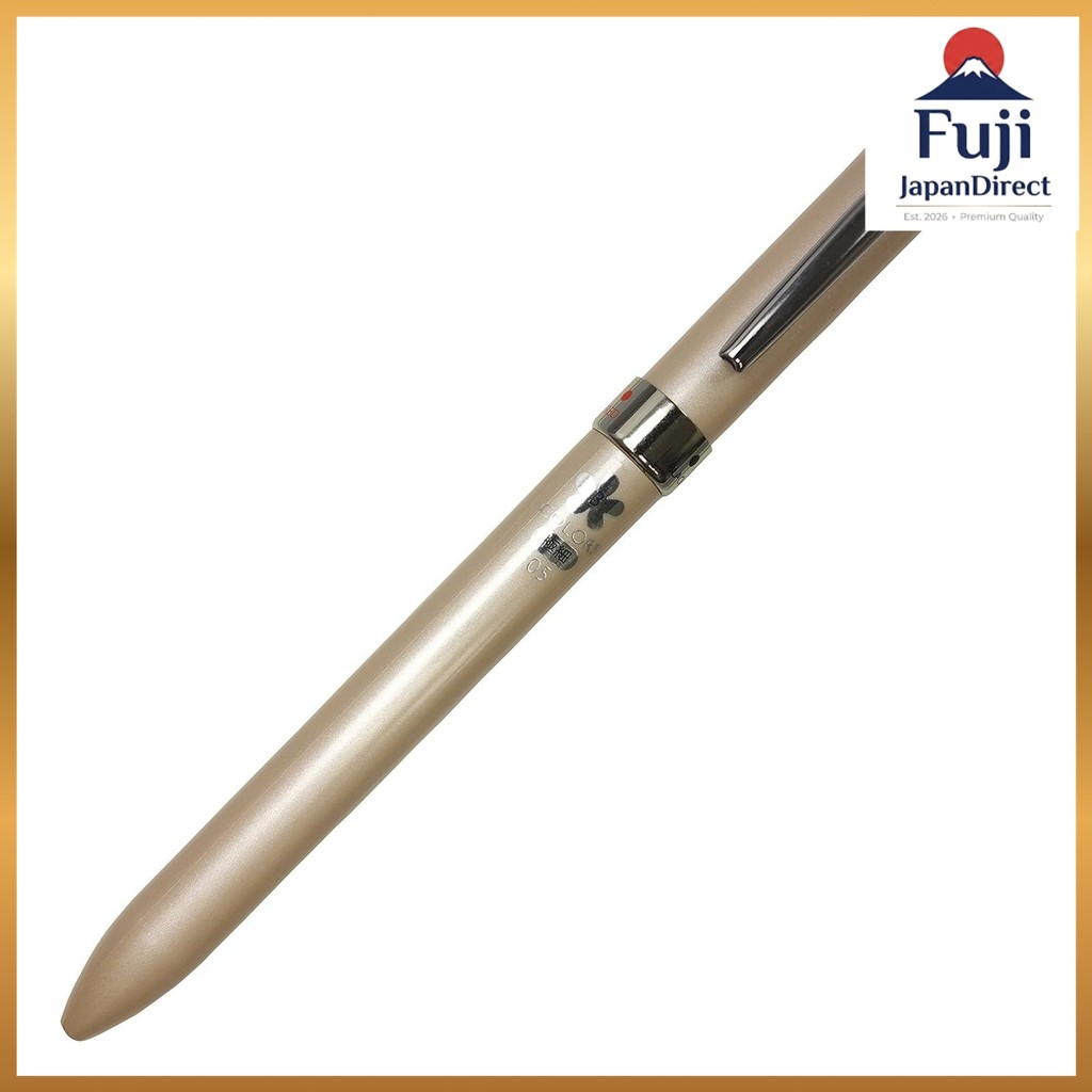 Mitsubishi Pencil 3 Color Ballpoint Pen Jet Stream F Series 0.5 Silky Gold Easy to Write SXE360105.2