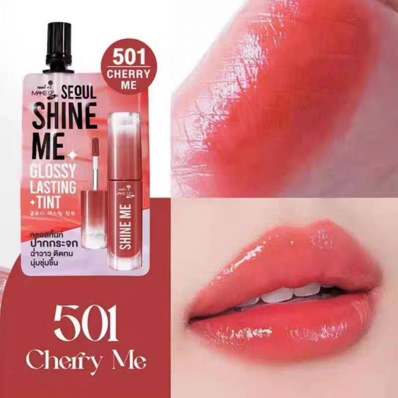 ลิปมัน น้ำตาลกรวด ประเทศไทย 711 ลิปกลอส Nami Shine Me Shine ลิปกลอสติดทนนาน Mirror Dye Lip Liquid Tr