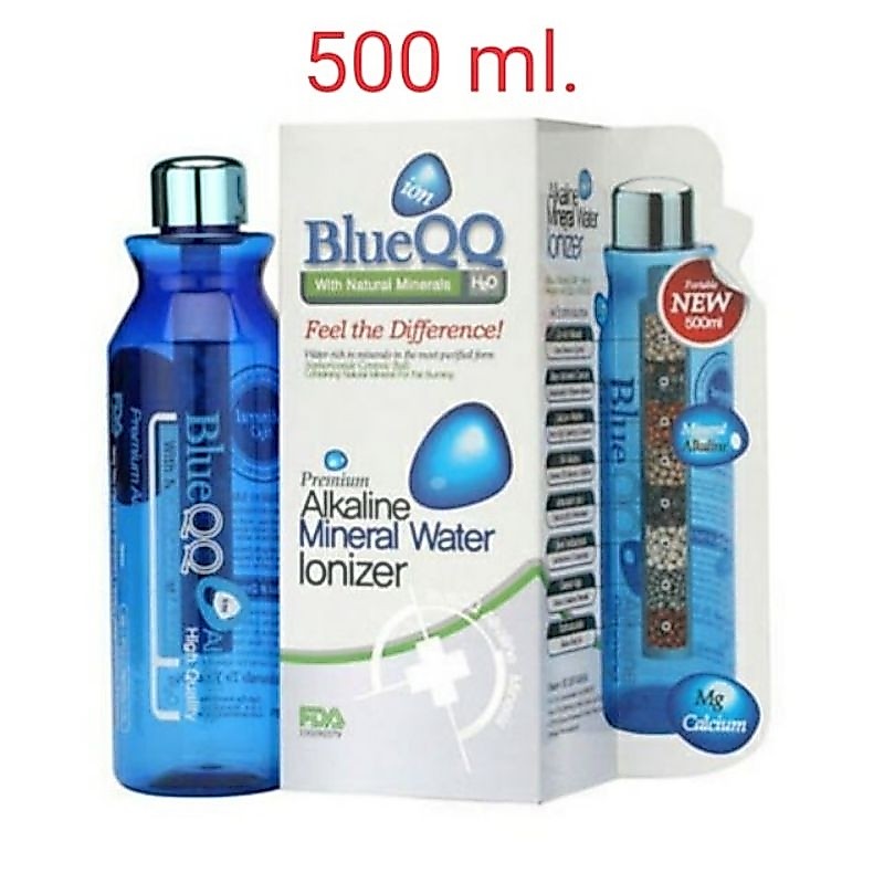 ❤ ขายส่ง 🔊 BLUE QQ กระบอกน้ำผลิตน้ำแร่อัลคาไลน์ 500 ml.