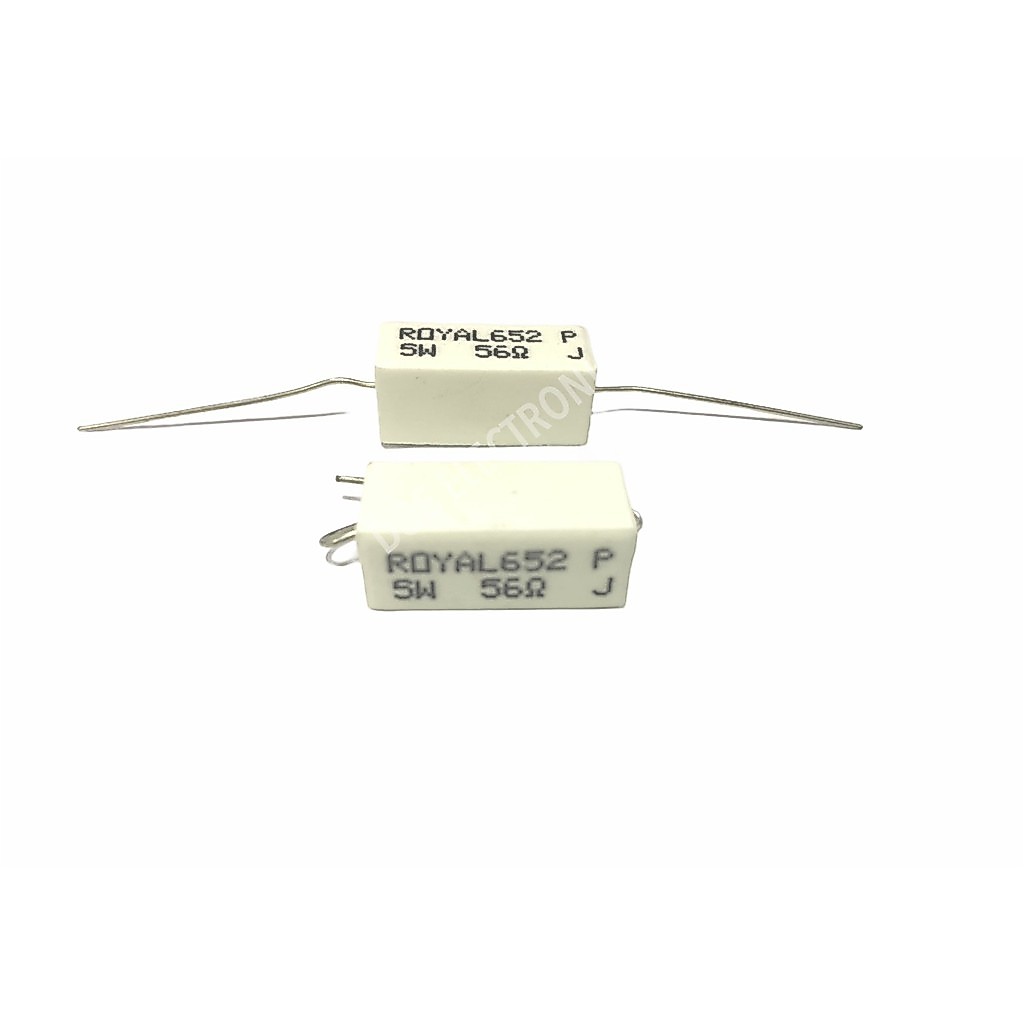 R Ceramic resistors ตัวต้านทาน 10w กระเบื้อง (1 ตัว) *ระบุค่าในหมายเหตุหรือแแชท*