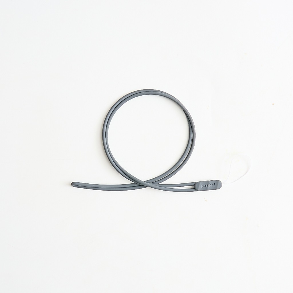 pastel สายคล้องคอ สีเทา inhaler lanyard grey
