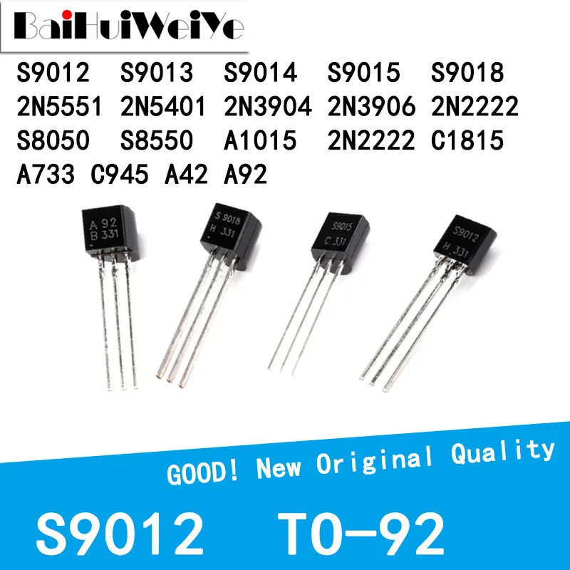 10PCS S9012 S9013 S9014 S9015 S9018 2N5551 2N5401 2N3904 2N3906 2N22 S8050 S8550 A1015 A1815 A733 C9