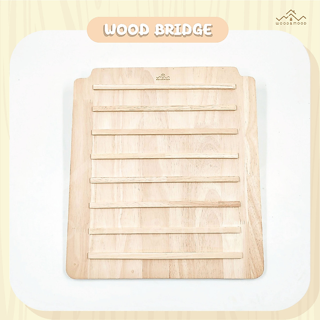 [WOOD&MOOD] บันไดขึ้นกรง/แผ่นรองประตูกรง สำหรับกระต่าย แกสบี้ Wooden Cage Bridge