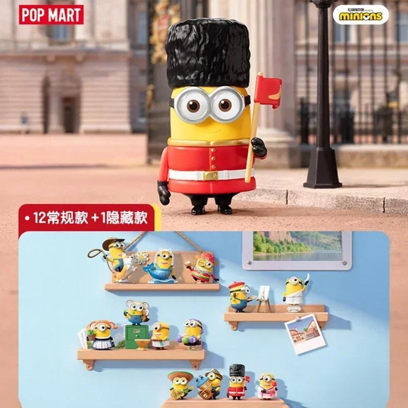 POP MART MINIONS Bello World Series กล่องตาบอด - ของเล่นลึกลับ Figurines ตุ๊กตาเดสก์ท็อปสะสมสําหรับตกแต่งบ้านของแท้เครื่องประดับ
