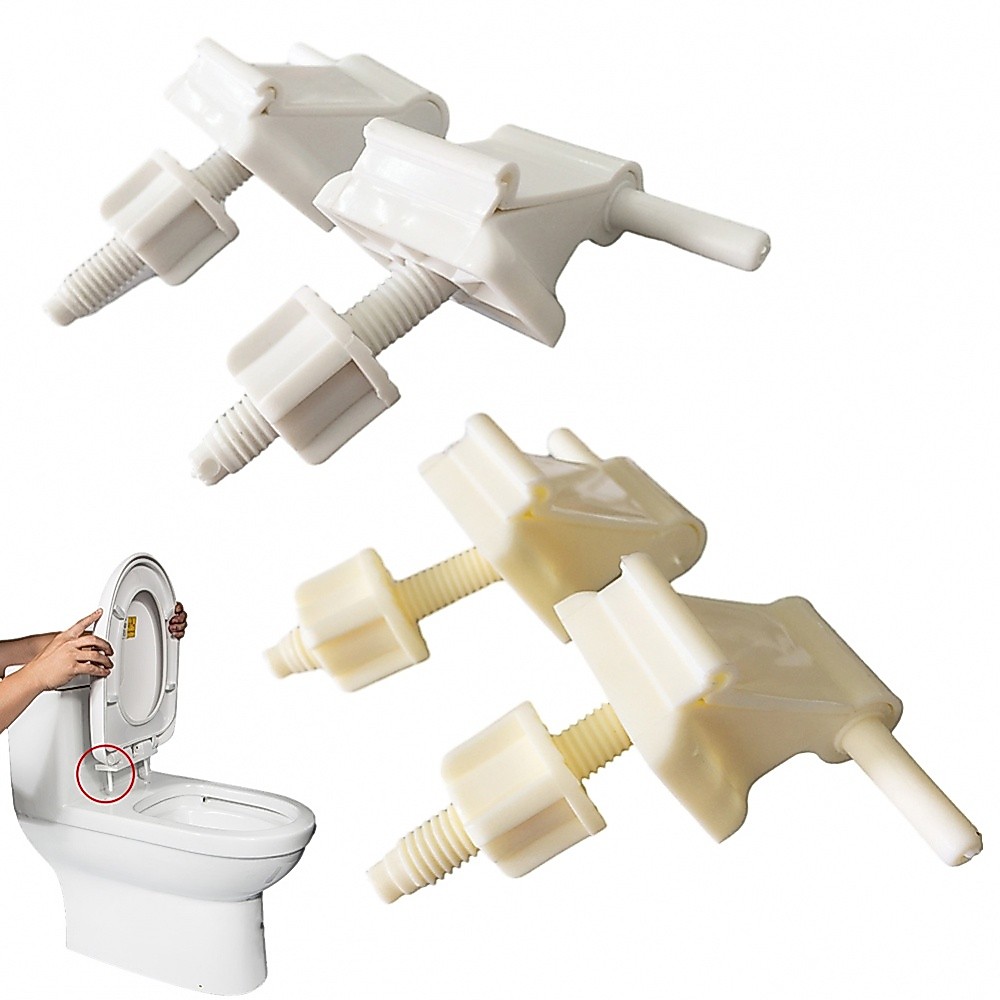 Toilet Seat Hinge Plastic Replacement Kit Smooth Width 4cm Accessories