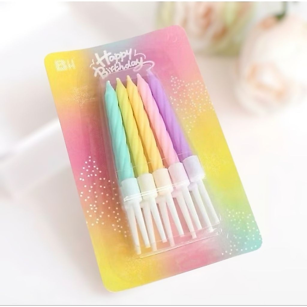 เทียนวันเกิด🧨แพคละ10แท่ง มีให้เลือก2แบบ