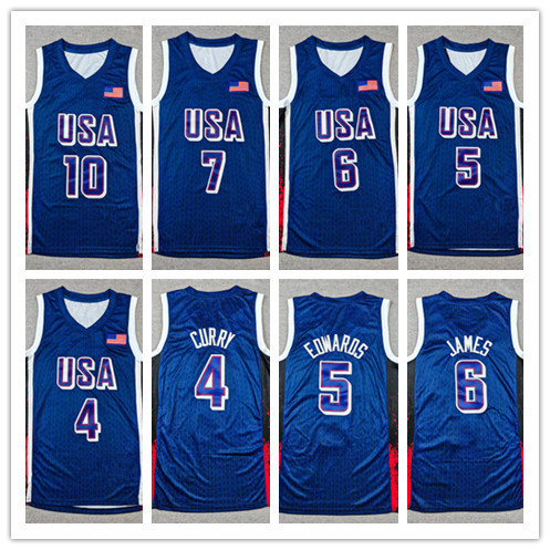 เสื้อทีมอเมริกัน James Durant Curry Edwards Tatum Paris Dream Sixteen เสื้อบาสเก็ตบอล 16