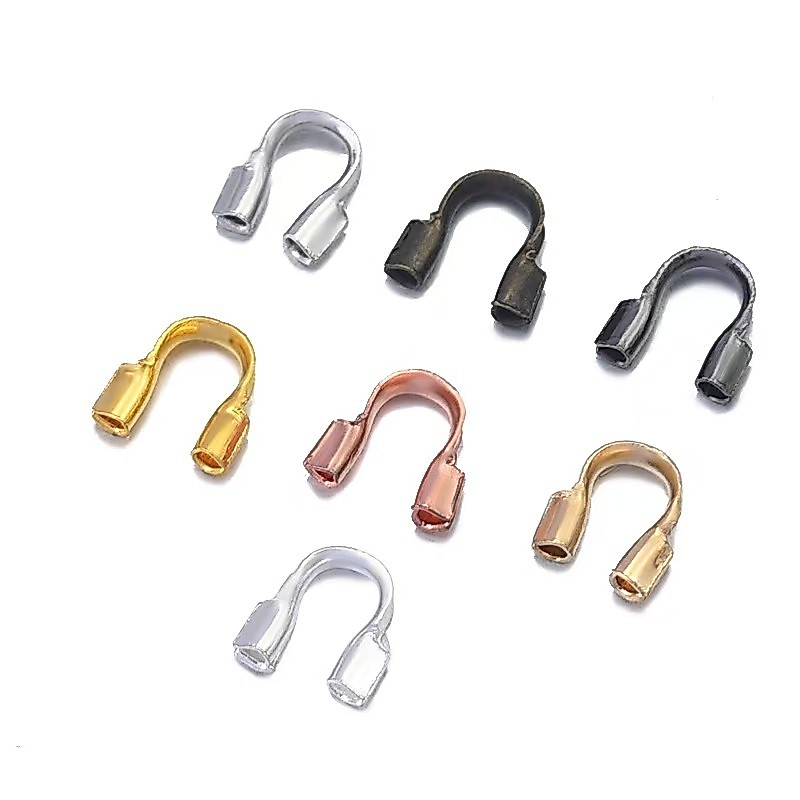 50-100Pcs หัวเข็มขัดรูปตัวยูไม่ซีดจางหัวเข็มขัดโลหะ DIY เครื่องประดับสร้อยข้อมือสร้อยคออุปกรณ์เสริม
