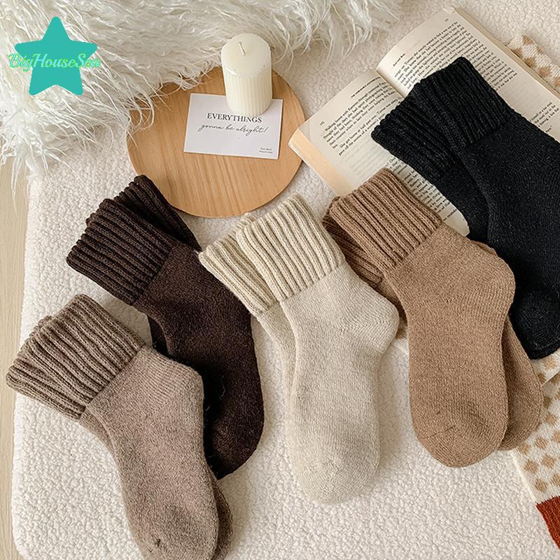 [Sea-t] 1 คู่ Snow Sos สําหรับผู้หญิงฤดูใบไม้ร่วงฤดูหนาว Sos พร้อม Fuzzy Thiened Warm Sleeping Floor