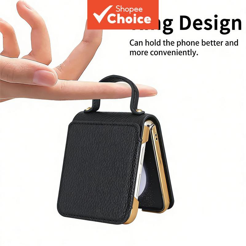 เคสโทรศัพท์แบบกระจกพร้อมสายรัดผ้าไหมกันรอย สําหรับ Samsung Galaxy Z Flip 6 5 4 Flip7FE
