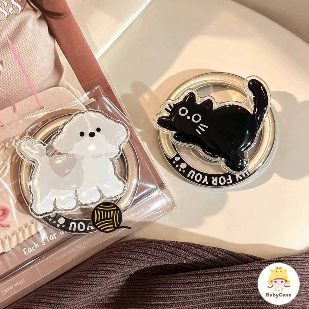 เคสโทรศัพท์แม่เหล็กรูปแมวน่ารักและที่วางโทรศัพท์มาริโอ แม่เหล็กติดหลังเคสโทรศัพท์ได้ ราคาถูกคุณภาพดี ใหม่ล่าสุด