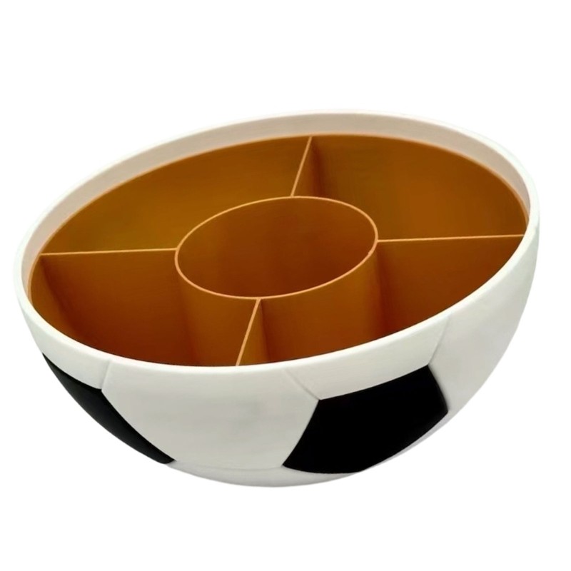 SC Sports Themed Snacks Bowl ถาดผลไม้พลาสติกรูปฟุตบอลภาชนะขนมสําหรับเด็กงานปาร์ตี้และเกมดู