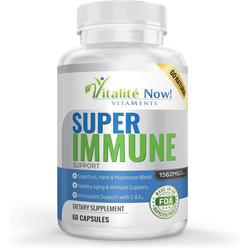 Super Wellness Immune Booster - Quercetin Immunity Support, 25 Vitamins, Herbs, Superfoods, Mushroom