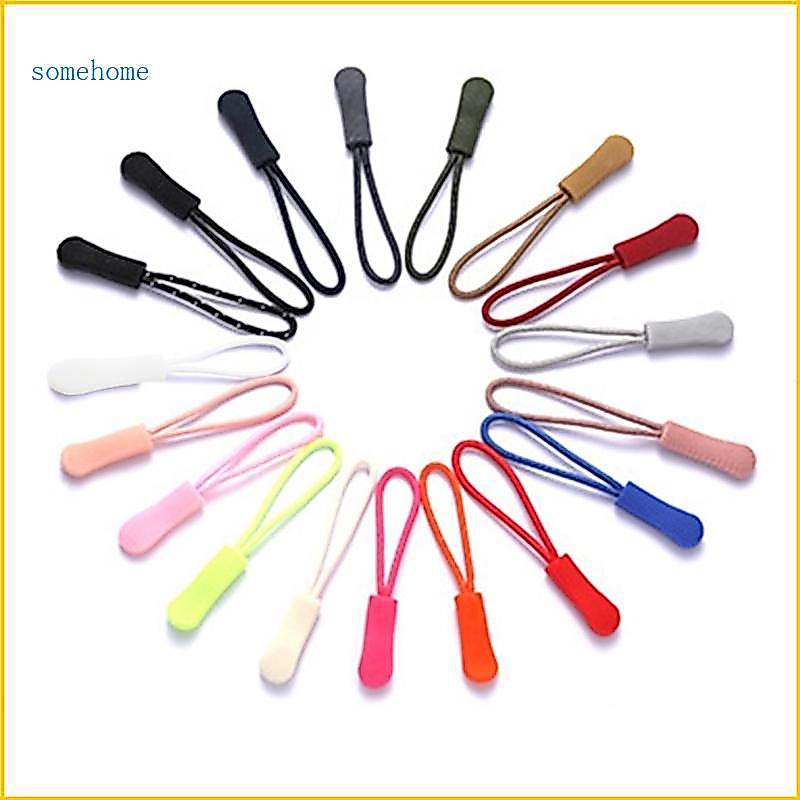 แท็กเชือกดึง 10 ชิ้น สำหรับซิปรีบอร์ตและกระเป๋าเดินทาง พร้อมคลิปหักหัวเข็มขัด