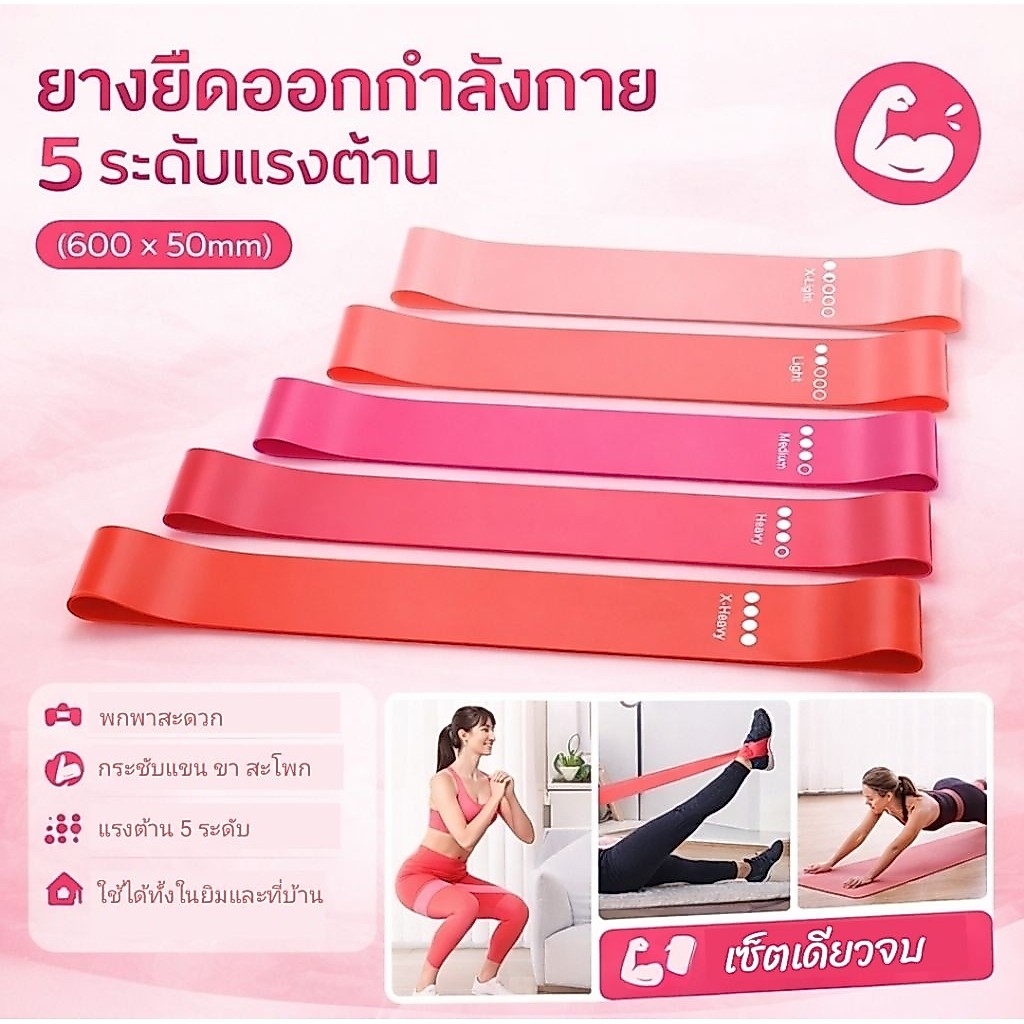 ยางยืดออกกำลังกาย Trailtop วัสดุคุณภาพดี