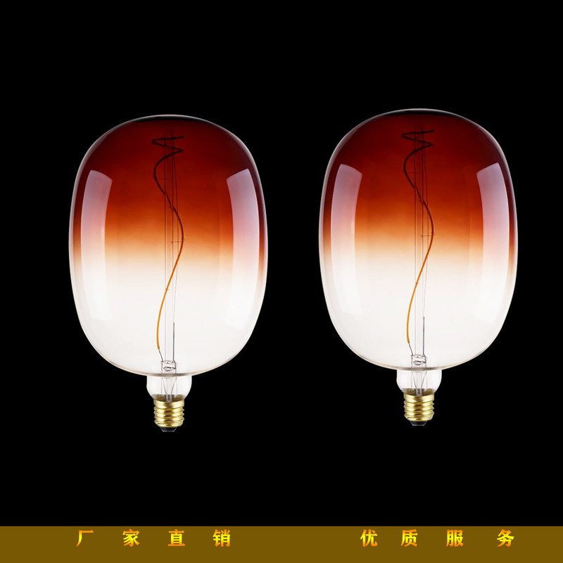 ใหม่ led Soft Filament Goose Egg B140 Giant Soft Filament หลอดไฟสีสันGradient Soft Filamentโคมไฟ