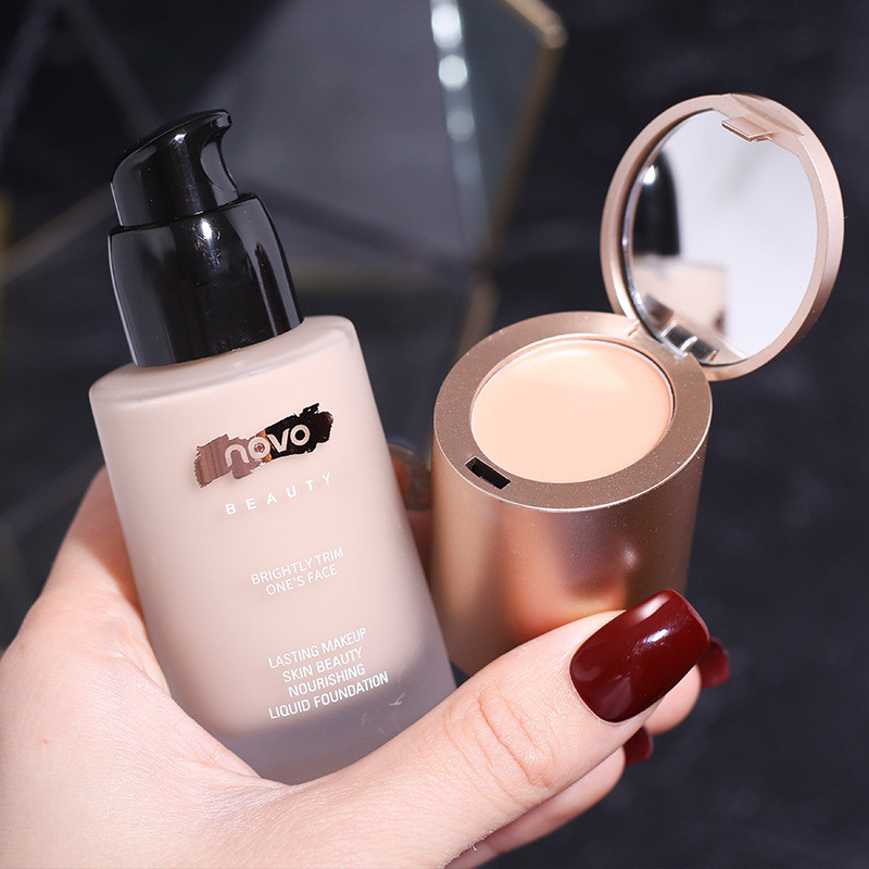 แต่งหน้า NOVO NOVO คอนซีลเลอร์ผิวให้ความชุ่มชื้น Liquid Foundation คอนซีลเลอร์ผสม Retouch Skin Tone 