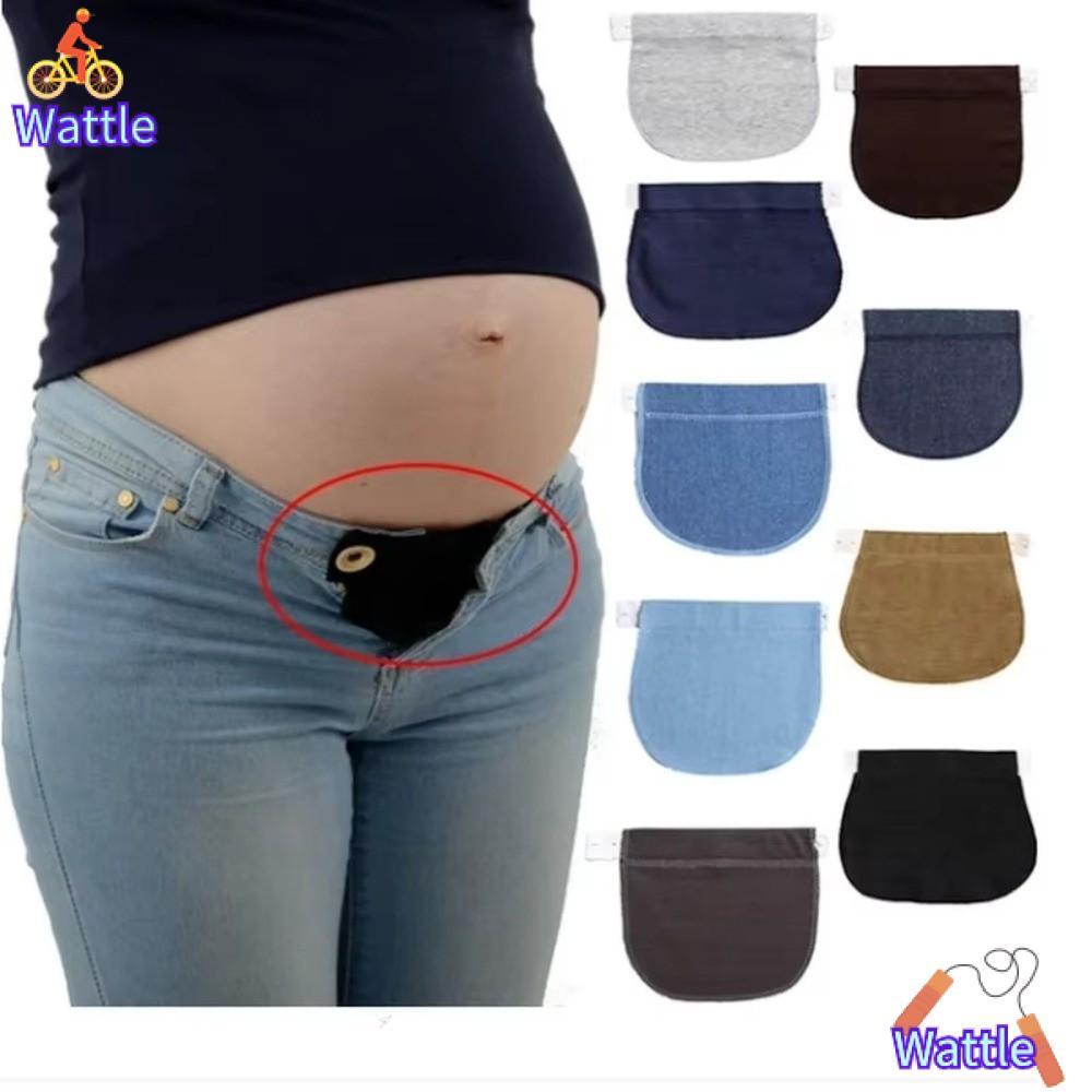 WATTLE การตั้งครรภ์ปรับ Extender,ยืดหยุ่น DIY เย็บคลอดบุตรกางเกง Extender,ทนทานขยายปุ่มปรับยาวเครื่องมือเอว Extender หญิงตั้งครรภ์