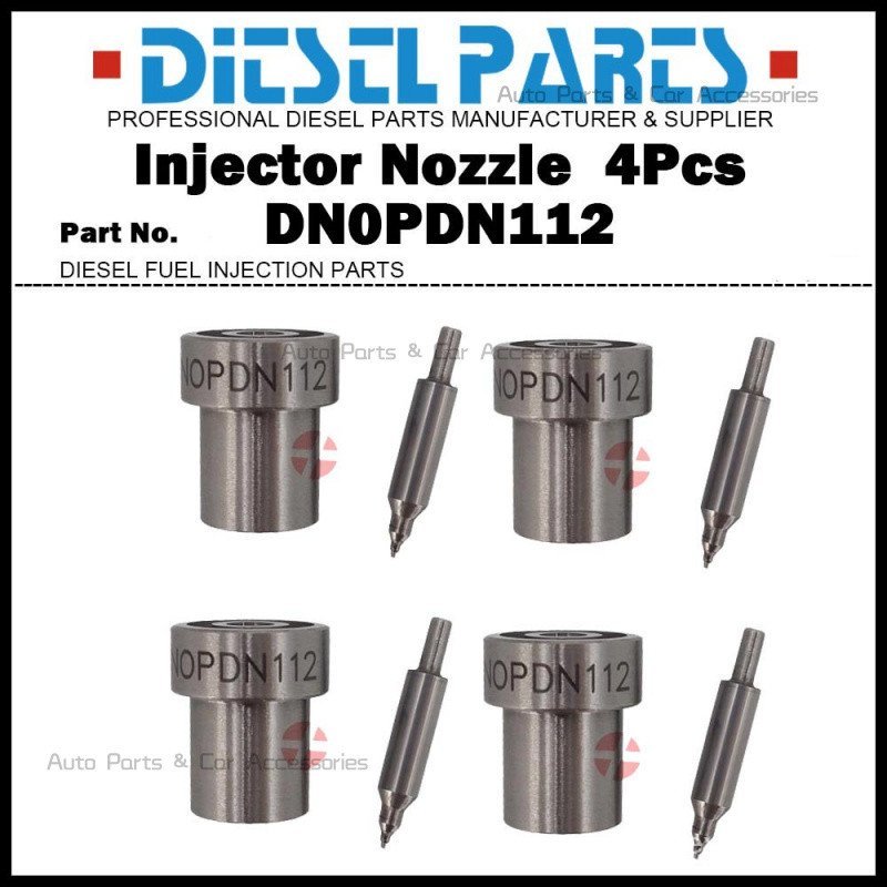 หัวฉีดหัวฉีดน้ํามันเชื้อเพลิงดีเซล 4x DN0PDN112 DNOPDN112 105007-1120 สําหรับ Mitsubishi Pajero Stra