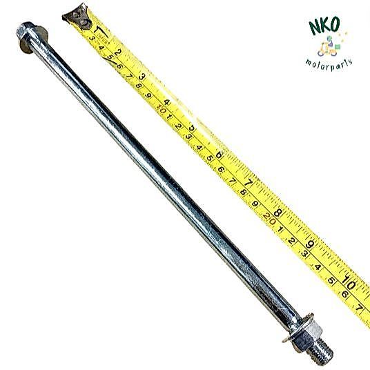 แกนตะเกียบหลัง M-SLAZ, MT-15 ขนาด ( M12 x 270 mm.) ยาวทั้งหมด 280 มิลลิเมตร แกนสวิงอาร์ม เหล็กหนา ดี ตัวเมีย NO.17
