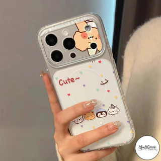 เหมาะสำหรับ IPhone 15 16 17 air 14 13 12 11 Pro Max 17 Pro 15 16 14 Plus เคสคอนนิ่ง ลายการ์ตูนน่ารัก สไตล์ฮิตกันกระแทก