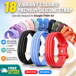 สายซิลิโคนระดับไฮเอนด์สําหรับ Google Fitbit Air ปรับสายรัดแบบมีรูนุ่มสายรัดข้อมือกีฬากันน้ําสําหรับฟิตเนสเดินป่าวิ่ง