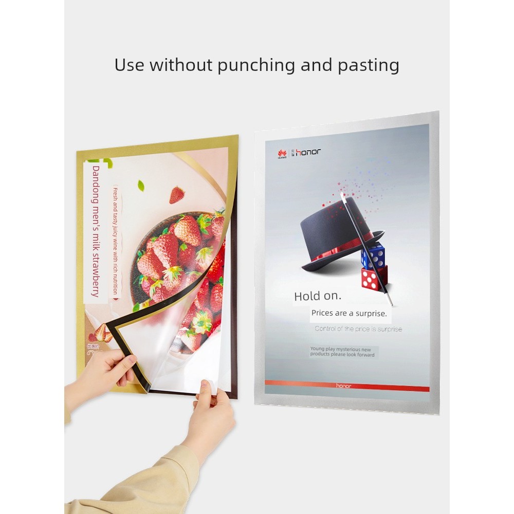 กรอบรูป a3 กรอบรูป a2 กรอบโปสเตอร์แม่เหล็กลิฟท์โฆษณากรอบใบรับรองแสดงกรอบกรอบรูปติดตั้งกรอบรูปแขวนผนั