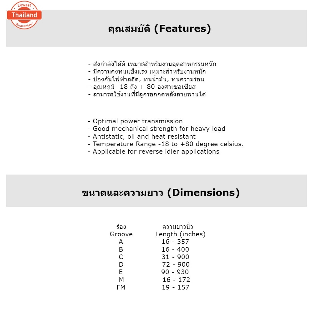 จระเข้ลูกโลก สายพาน B ร่องเรีย B30 B31 B32 B33 B34 B35 B36 B37 B38 B39 30 31 32 33 34 35 36 37 38 39
