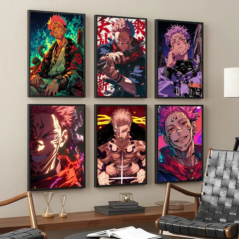 อะนิเมะ R-Ryomen S-Sukuna ภาพยนตร์คลาสสิกโปสเตอร์ HD คุณภาพโปสเตอร์ Wall Art ภาพวาด Study Nordic Hom