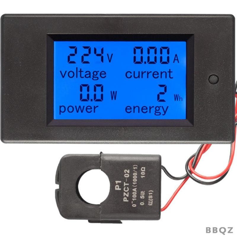 [Bbqz01] AC 80-260V 100A PZEM-061 จอแสดงผล LCD มัลติมิเตอร์แบบแรงดันไฟฟ้าแบบดิจิตอล